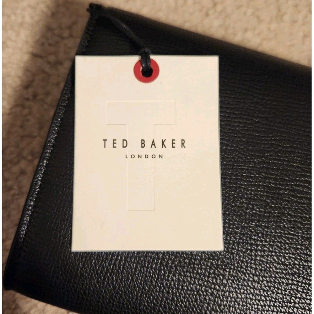 NWT Ted Baker Leather Clutch/Chain Crossbody Bag Black - Picture 8 of 8